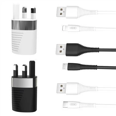 2.4A 2USB Port UK Szybka ładowarka z kablem USB