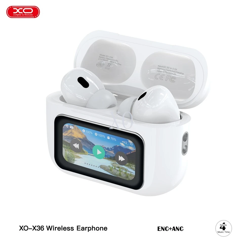 XO X36 Smart Screen ANC TWS Bluetooth Headset
